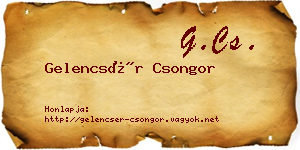Gelencsér Csongor névjegykártya
