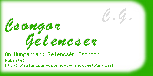 csongor gelencser business card